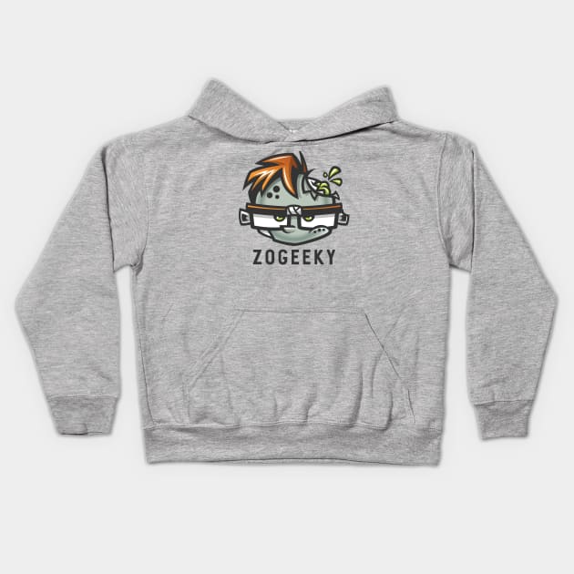 Zombie Geek Kids Hoodie by jordan_greeneyes